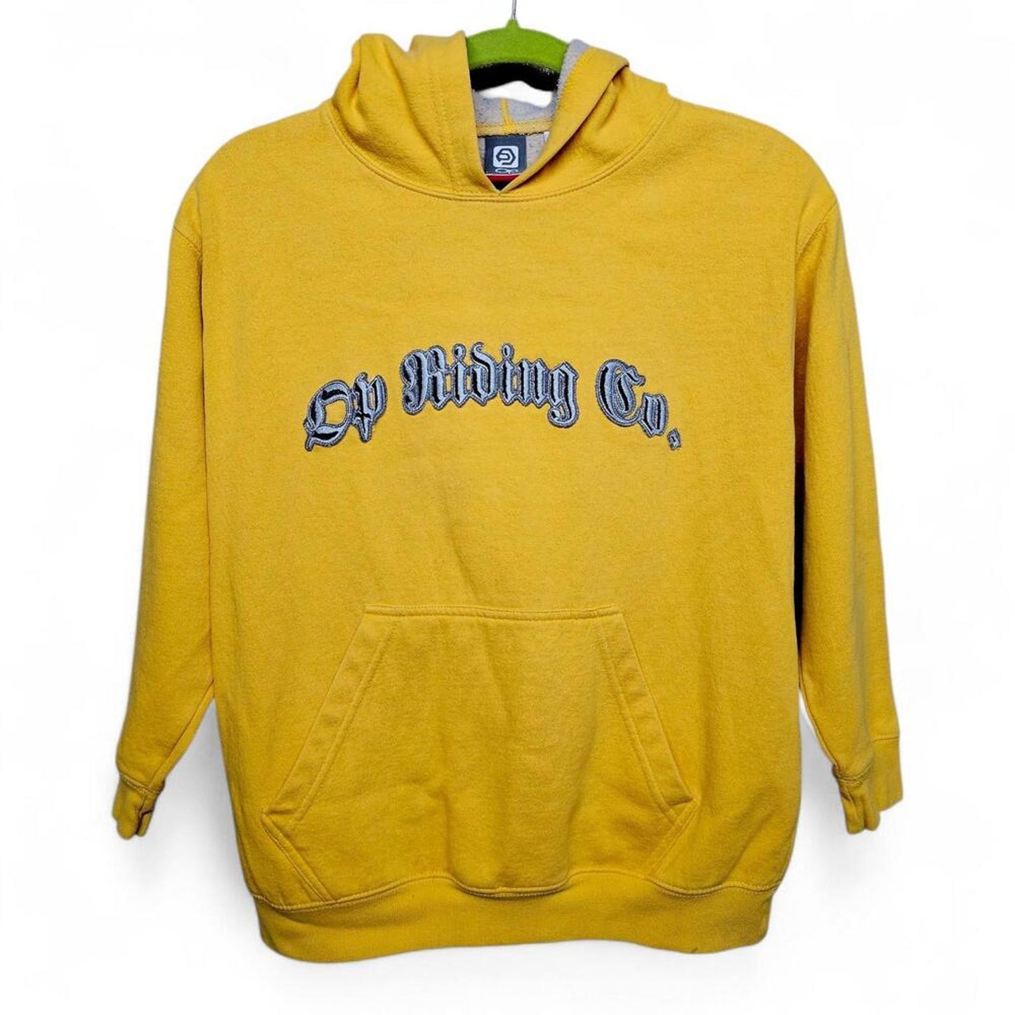 OP Ocean Pacific Co. Yellow Embroidered Logo Hoodie Sweatshirt Medium