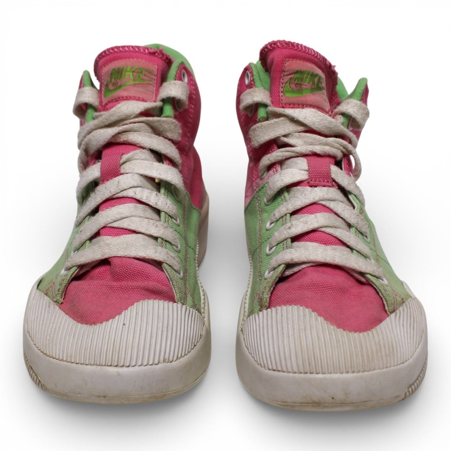 Nike Outbreak High Top Sneakers Womens 7.5 Pink Green 318635-611 Retro Canvas