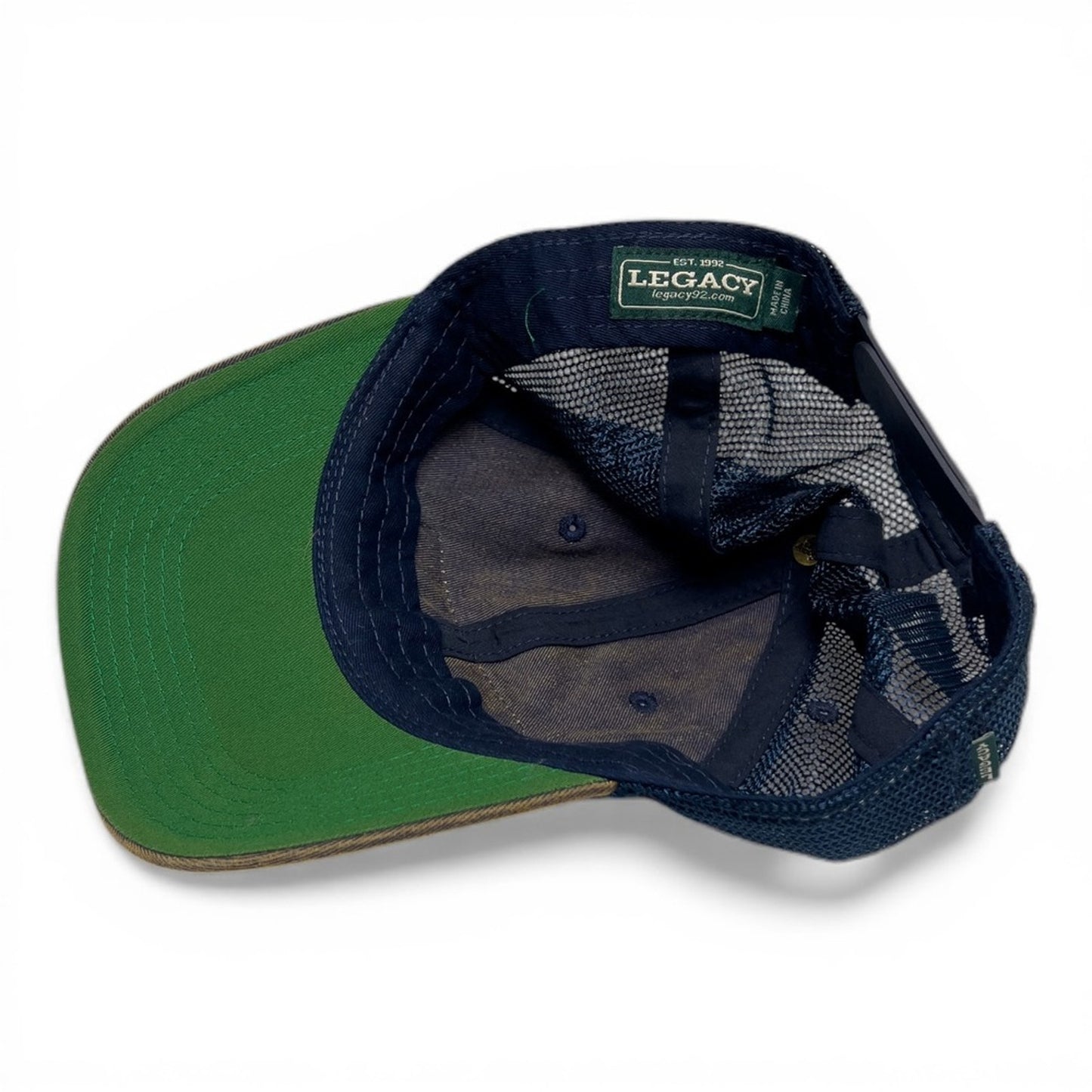 Legacy Old Favorite Trucker Hat Mens OSFA Navy Blue Like New PURUS Patch Cap