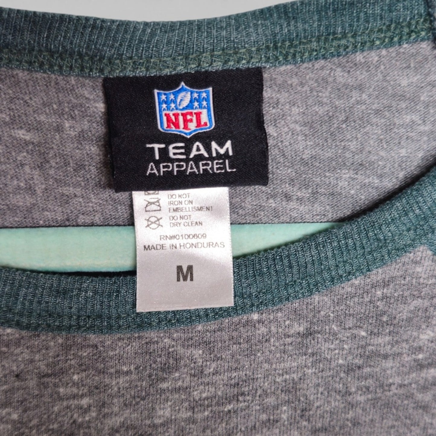 NFL Green Bay Packers Men's Raglan Baseball Tee Gray Green Size M