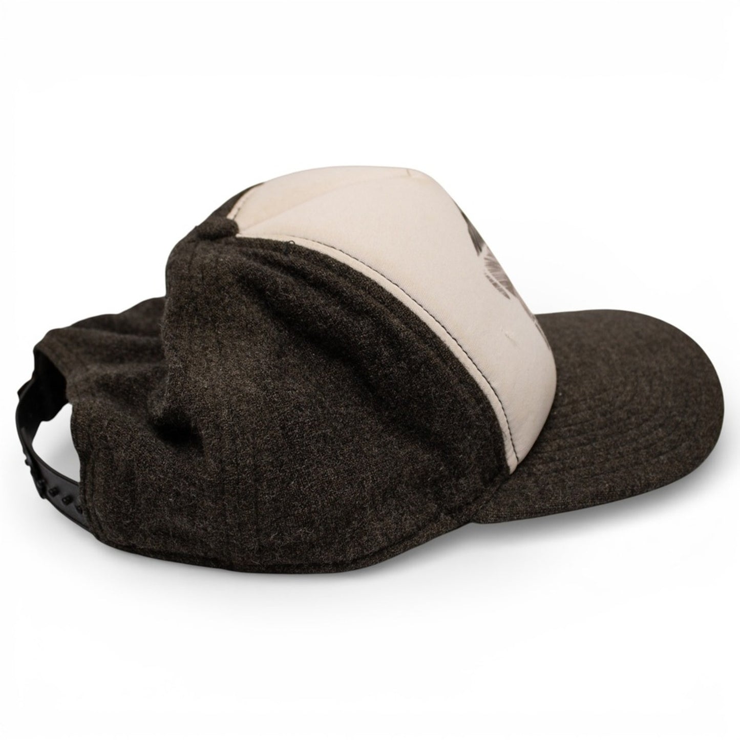 Pistil Buffalo Trucker Hat Unisex Adjustable Brown Cream Wool Blend Snapback