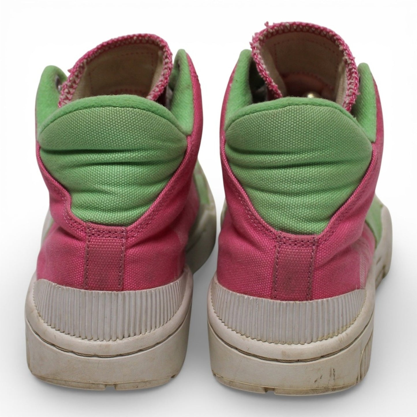 Nike Outbreak High Top Sneakers Womens 7.5 Pink Green 318635-611 Retro Canvas