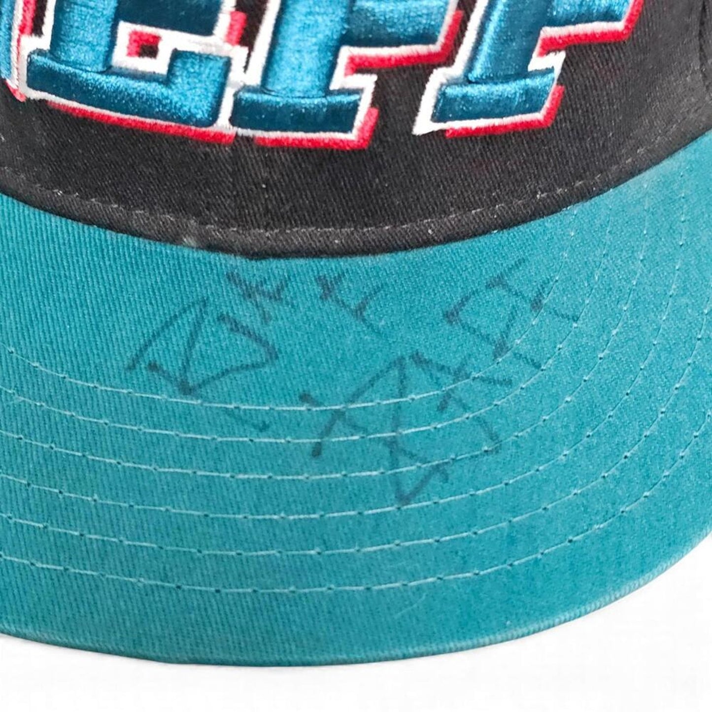 NEFF Headwear Snapback Hat Mens Black Teal Embroidered Logo Signed by Riff Raff