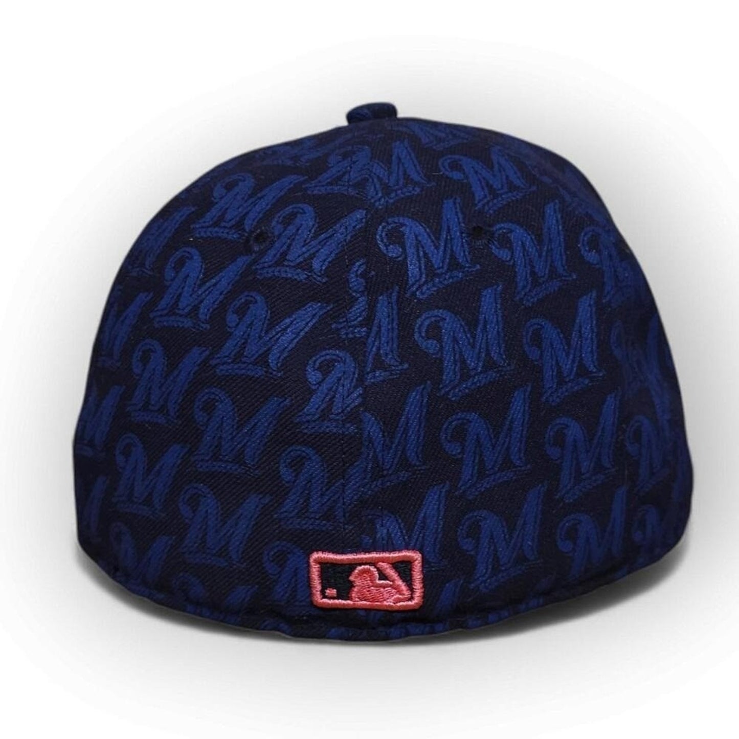 New Era Milwaukee Brewers MLB Baseball Cap 59FIFTY Fitted Hat Size 7 Pink Brim