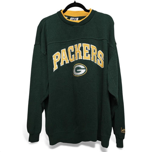 Lee Sport Green Bay Packers Crewneck Sweatshirt Mens XL Embroidered Logo