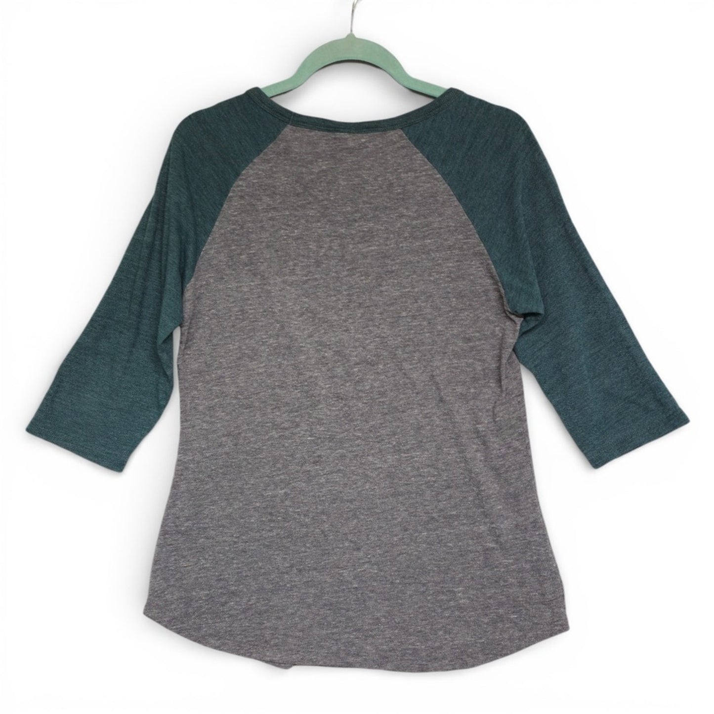 NFL Green Bay Packers Men's Raglan Baseball Tee Gray Green Size M