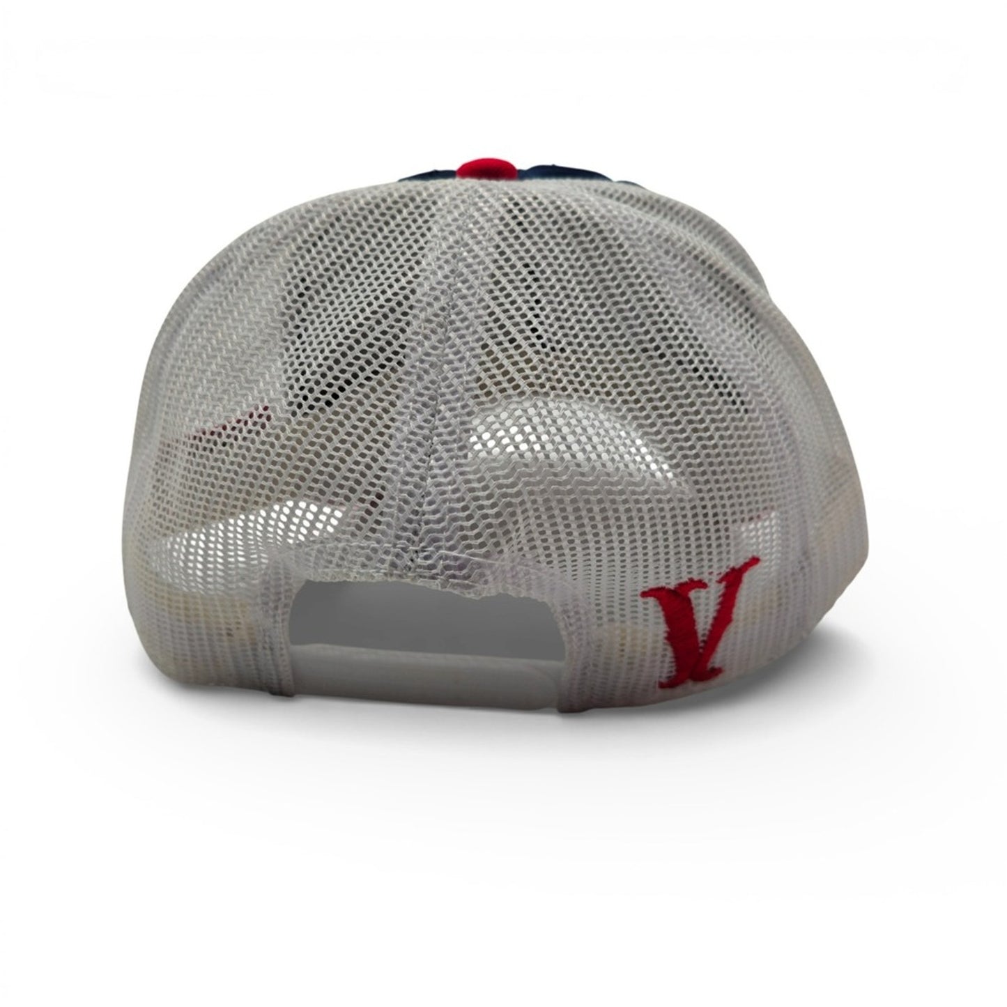 Nashville Quilted Trucker Hat Blue Red White Mesh Tennessee Flag Mens