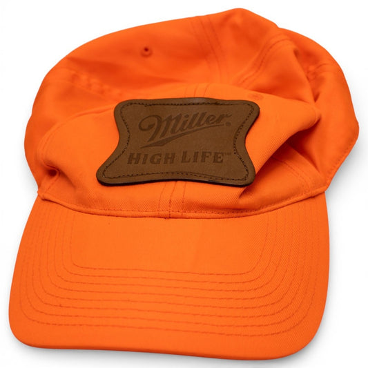 Miller High Life Hat Mens OSFA Orange Hunting Beer Promo Cap