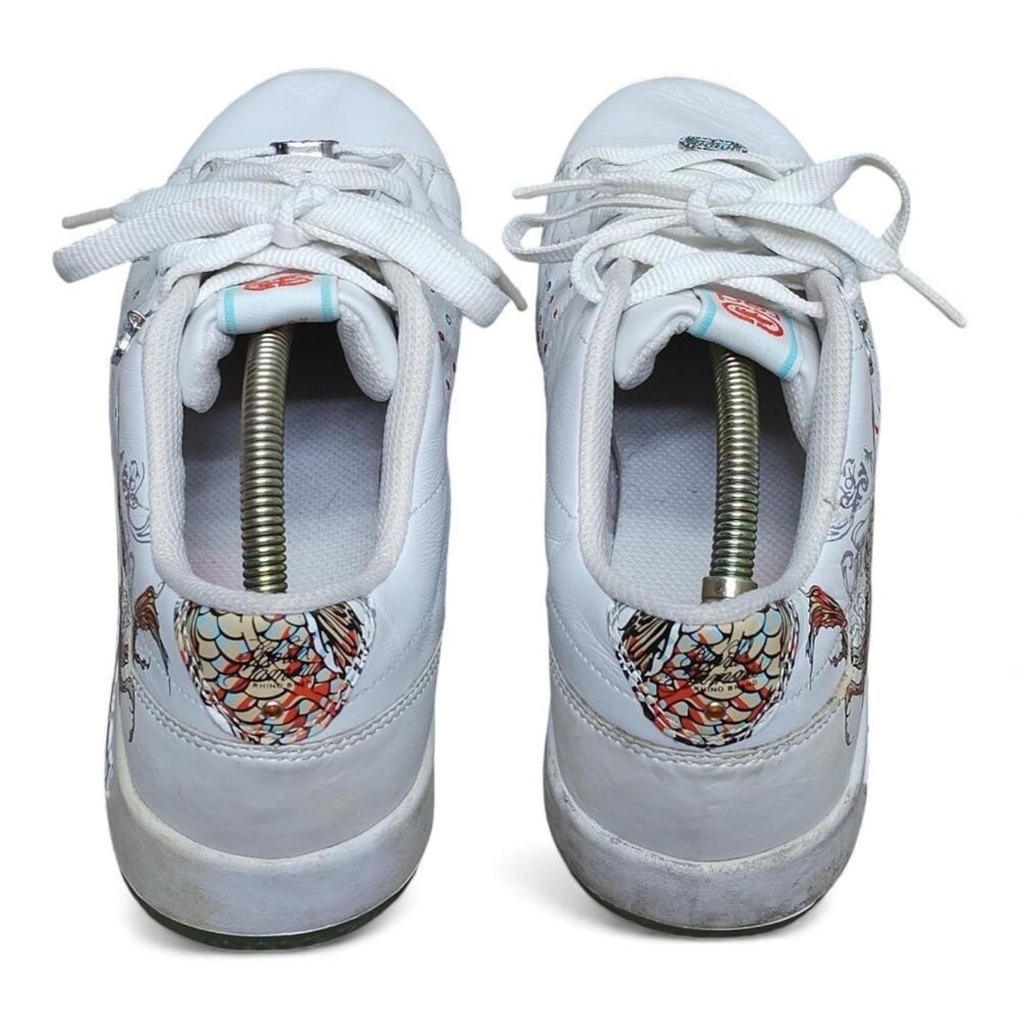 Ecko Red‎ Women's White Leather Koi Fish Rhinestone Sneakers Size 10